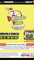 Dominute Pizza menu