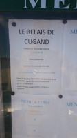 Le relais de cugand menu