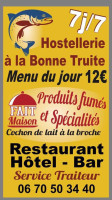 A La Bonne Truite menu