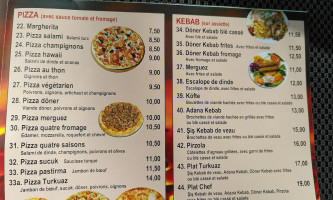 Turkuaz menu