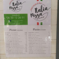 Italia Pizza menu