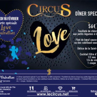 Le Circus Diner Spectacle menu