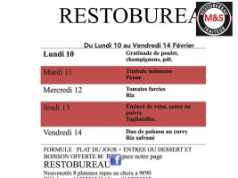 M&s Restobureau menu