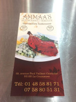 Ammaa’s menu