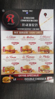 R Burger menu