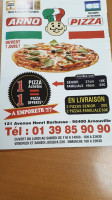 Arno Pizza menu