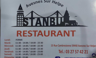 Istanbul menu