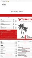 La Palmeraie (bowling-bar-restaurant) menu