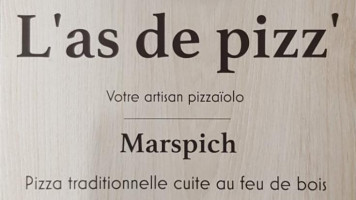 L'as De Pizz' menu