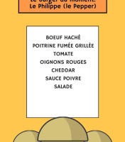 L’atelier Frites menu