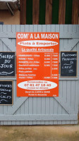 Com' à La Maison menu