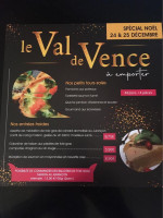 Le Val De Vence menu