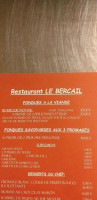 Le Bercail menu