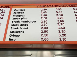 A La Bonne Frite Asseventoise menu