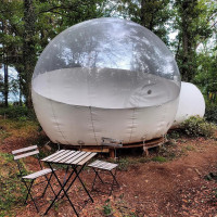 Domaine Du Balbuzard Location Gite Bulle Insolite Atypique Lac Etang Peche Camping Hebergement Cabane Maison De Hobbit Massif Central Vulcania Auvergne Puy-de-dome outside