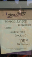 Chez Cathy menu