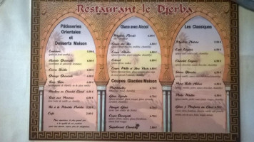 Restaurant Le Djerba menu