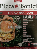 Pizza Bonici menu