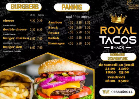 Royal Tacos menu