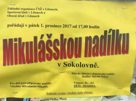 Lišany Restaurace U Hřiště Sokolovna Carte