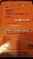 La Gaudinade menu