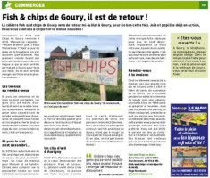 Fish Chips De Goury menu