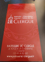 Patisserie Confiserie Salon The Clergue J-C menu