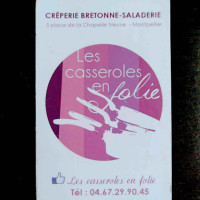 Les Casseroles en folie menu