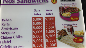 Amine Kebab menu