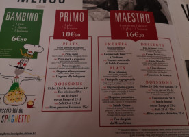 Ristorante Del Arte menu