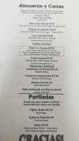 La Havane menu