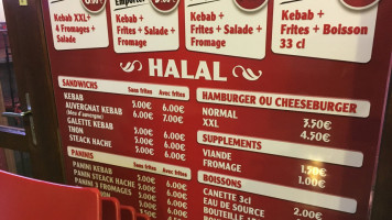 Kebab le Karakas menu