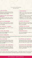 Le Capucin menu