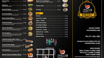 Le Pirate menu