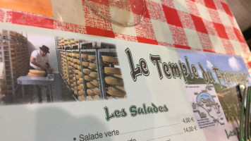 Le Temple Du Fromage Menu