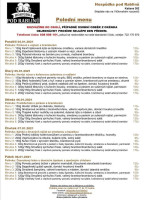 Hospůdka Pod Rablinů Carte