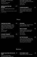 Bulldog Steakhouse Carte