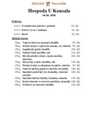 Hospoda U Kousala Carte