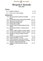 Hospoda U Kousala Carte