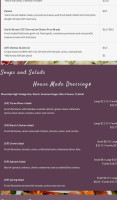 Le Fournil de Tara menu