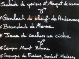 A l'Endroit menu
