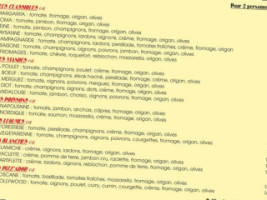 Pizzas Pizz'ador a Mouxy menu