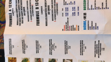 Nouille Vivante menu
