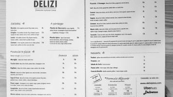 Delizipizza Pizzeria Corse menu