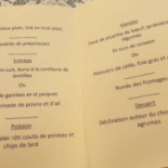 Auberge de la Forge menu