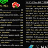 Pizzarolls menu