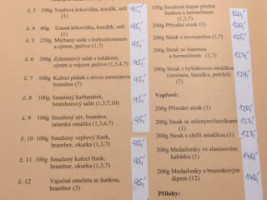 Restaurace U Šárky Carte