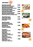 Arome Thai menu