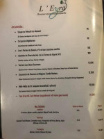 L’Évidence menu