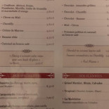 Le Vieux Logis menu